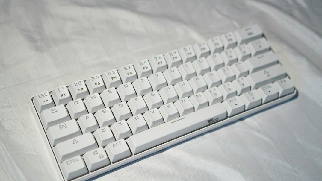 Close-up of a mechanical keyboard being used