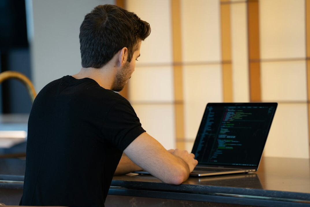 successful programmer at work