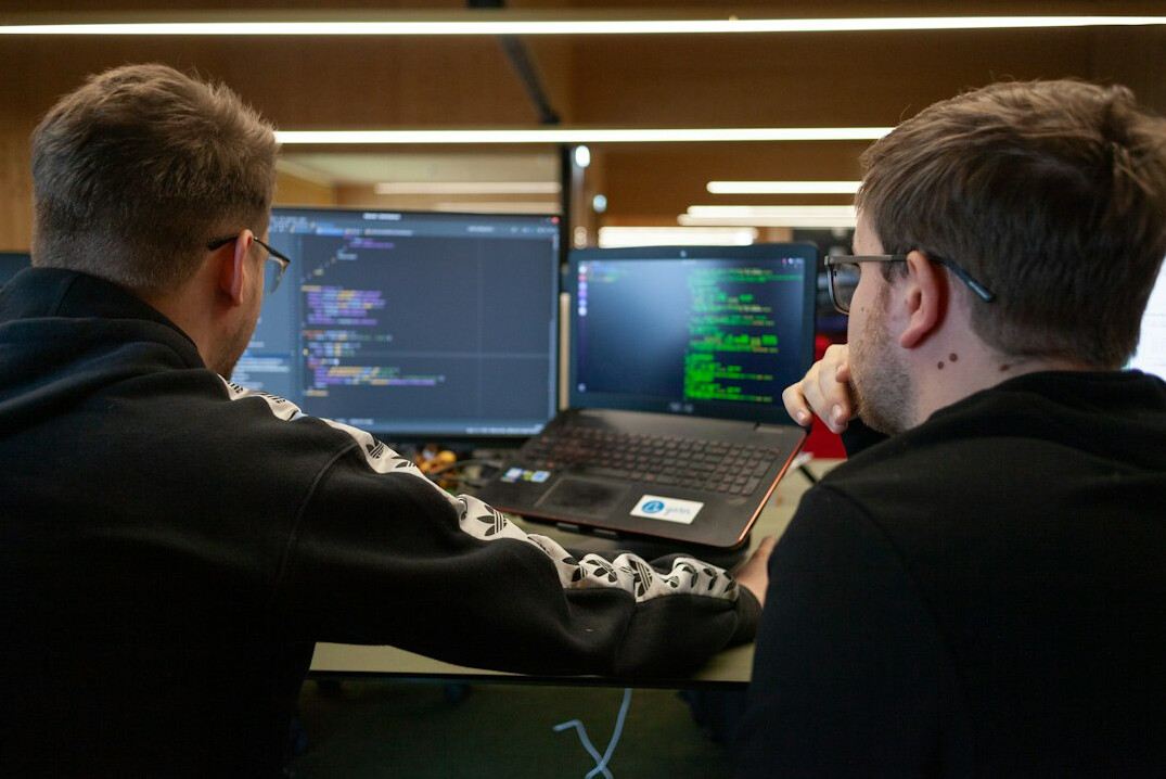 students in coding class